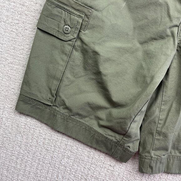 Y2K Tommy Hilfiger TH Cargo Shorts Military Green Tech Pockets Utility Men Sz 33 - Picture 4 of 16